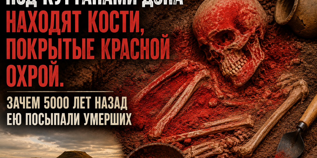 Под курганами Дона находят скелеты, покрытые красной охрой. Зачем древние люди делали это с умершими