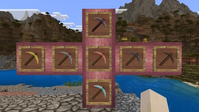    Разные виды кирок в Minecraft