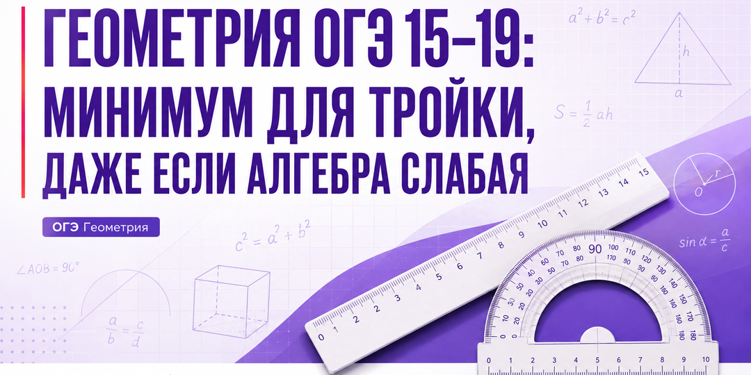 Геометрия ОГЭ 15-19 для подготовки к экзаменам