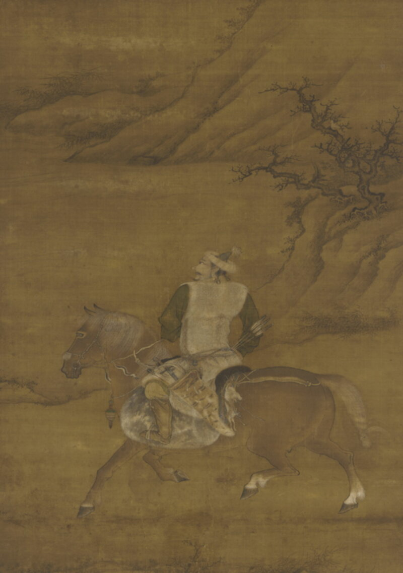 Всадник чжурчжэней. Китайская миниатюра.