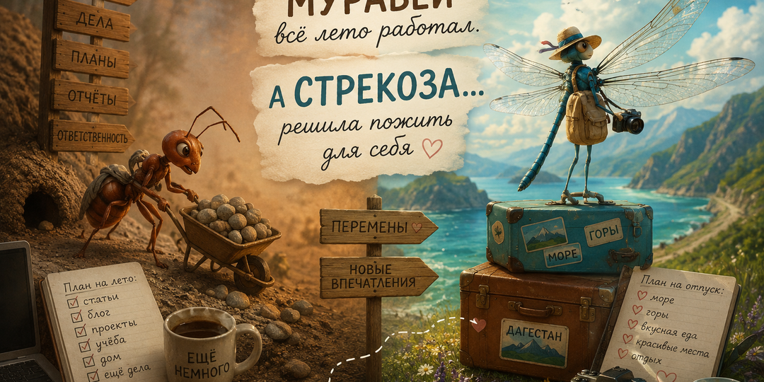 Я всё лето была муравьём. А теперь решила немного побыть стрекозой