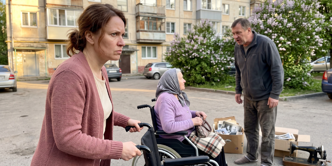 -: Бывший муж привёз мне свою мать. Через месяц я привезла её обратно.