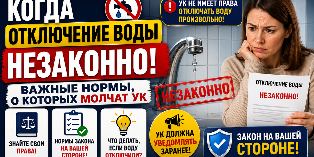 Вам обязаны сделать перерасчёт: нормы отключения воды в 2026 году