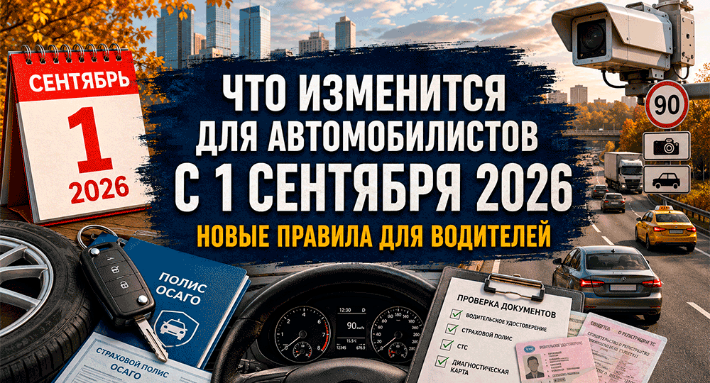 Что изменится для водителей с 1 сентября 2026 года