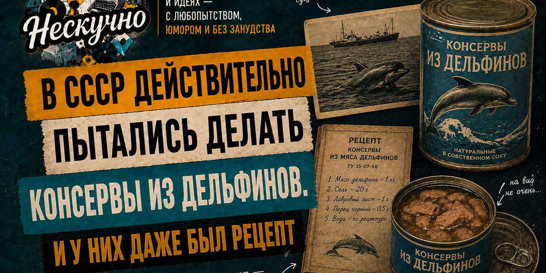 В СССР действительно пытались делать консервы из дельфинов. И у них даже был рецепт