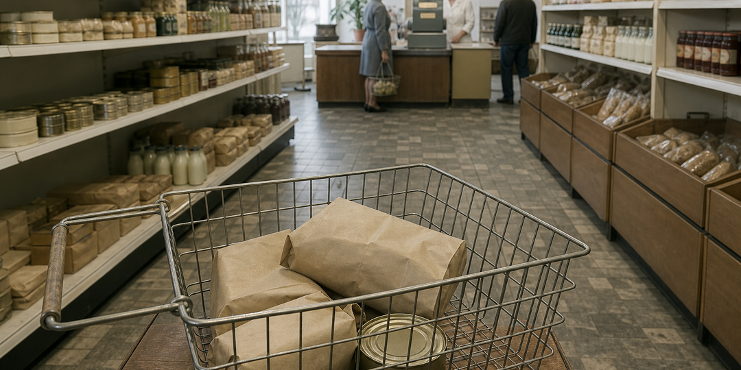 Как в СССР выбирали продукты в магазине самообслуживания