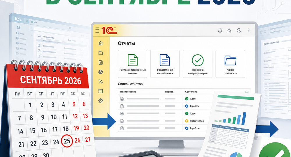 Отчётность в сентябре 2026: сроки бухгалтера