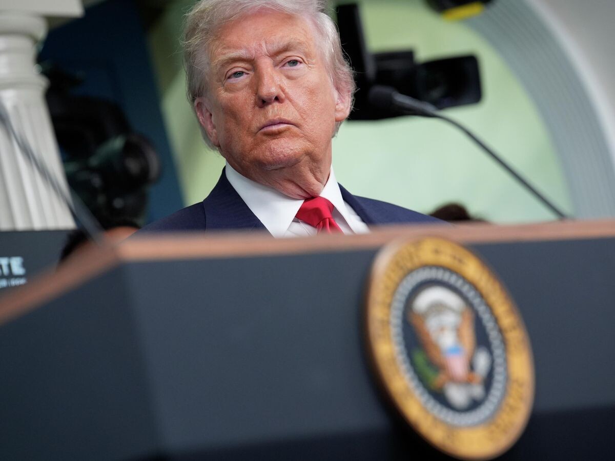    Президент США Дональд Трамп во время пресс-конференции в Белом доме в Вашингтоне | © РИА Новости / Стрингер
