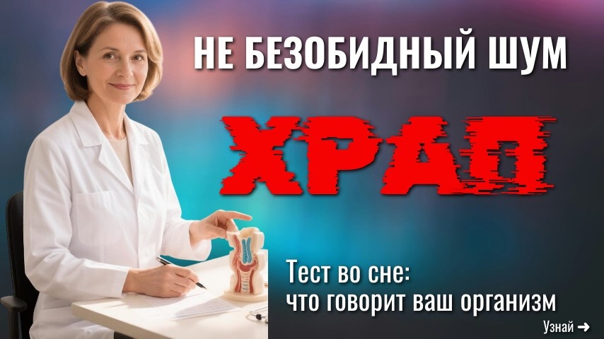 Храп — это не безобидный шум: он в 6 раз повышает риск инфаркта и инсульта