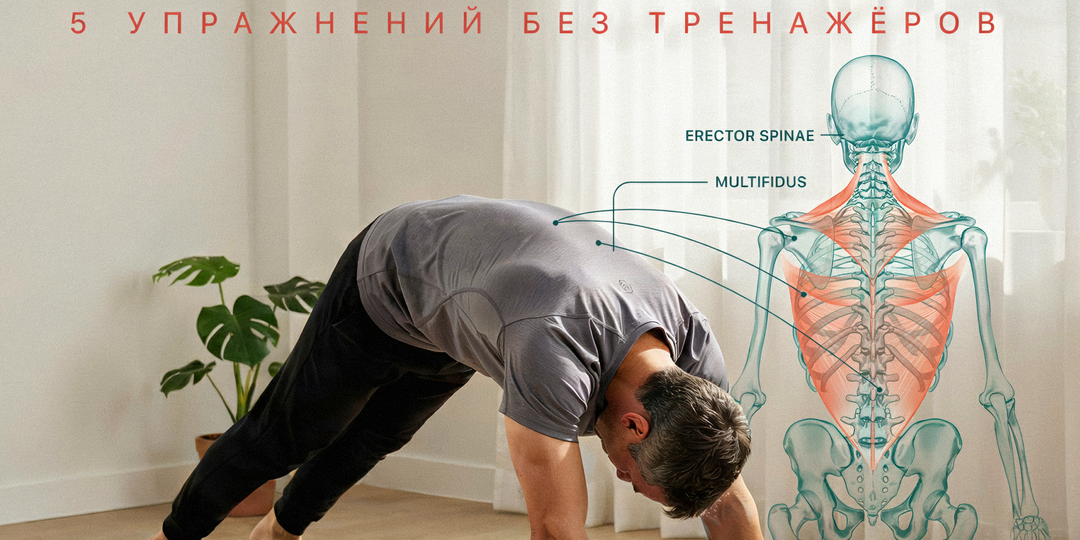 💪 5 упражнений для спины, которые я делаю каждый день без тренажёров (и боль ушла)