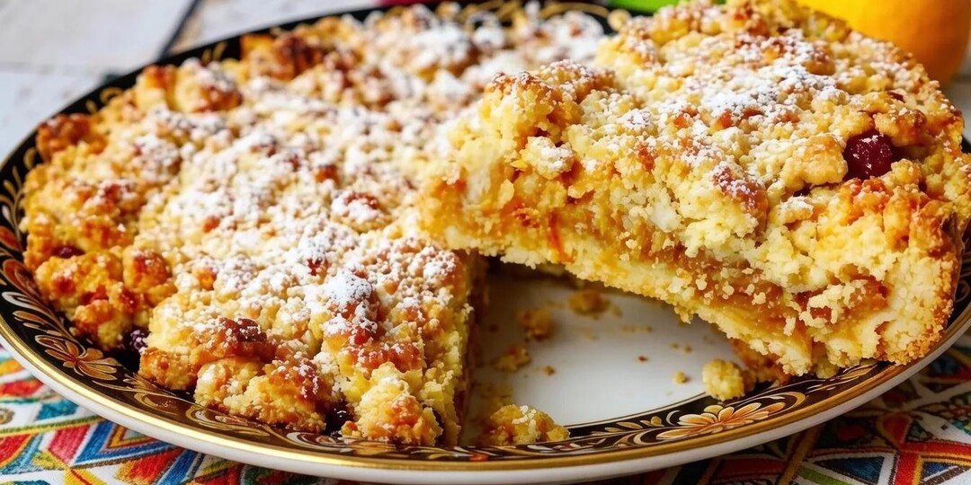 Песочный пирог с яблоками: тот самый бабушкин рецепт