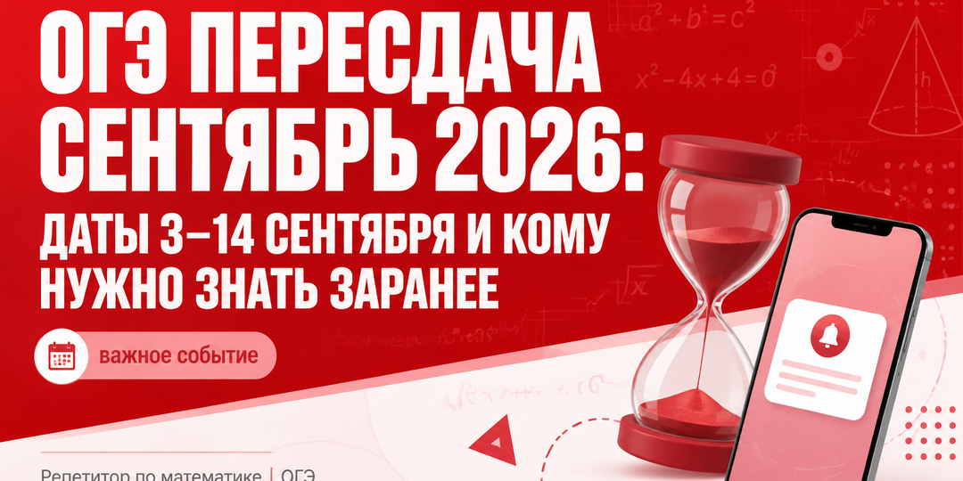 ОГЭ пересдача сентябрь 2026 - даты 3–14 сентября и информация