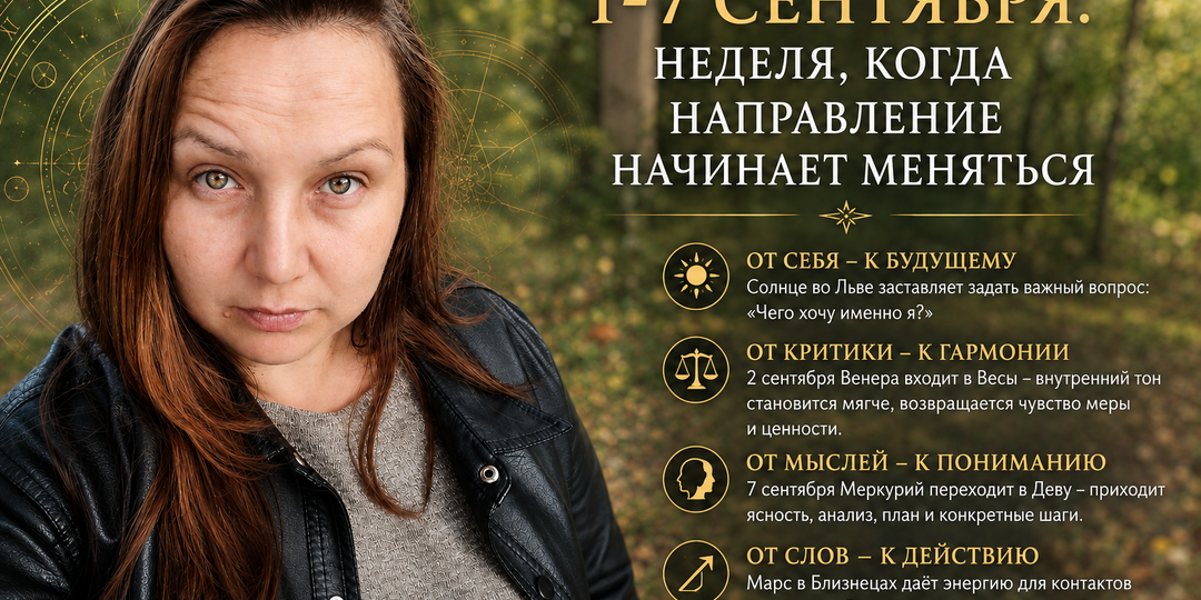 1-7 сентября: неделя, когда направление начинает меняться
