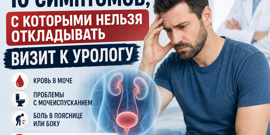 10 симптомов, с которыми нельзя откладывать визит к урологу!