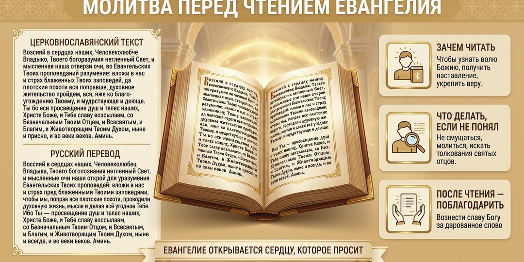 Молитва перед чтением Евангелия — почему без неё я долго читала и почти ничего не понимала