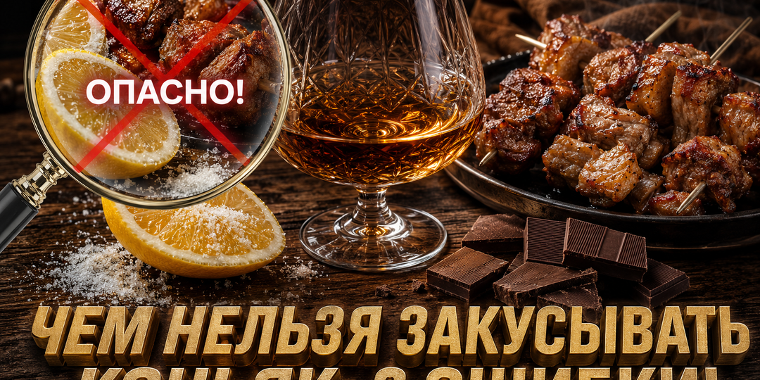 «Никакого лимона и шашлыка!»: 3 опасные закуски под коньяк, которые уничтожают желудок и печень