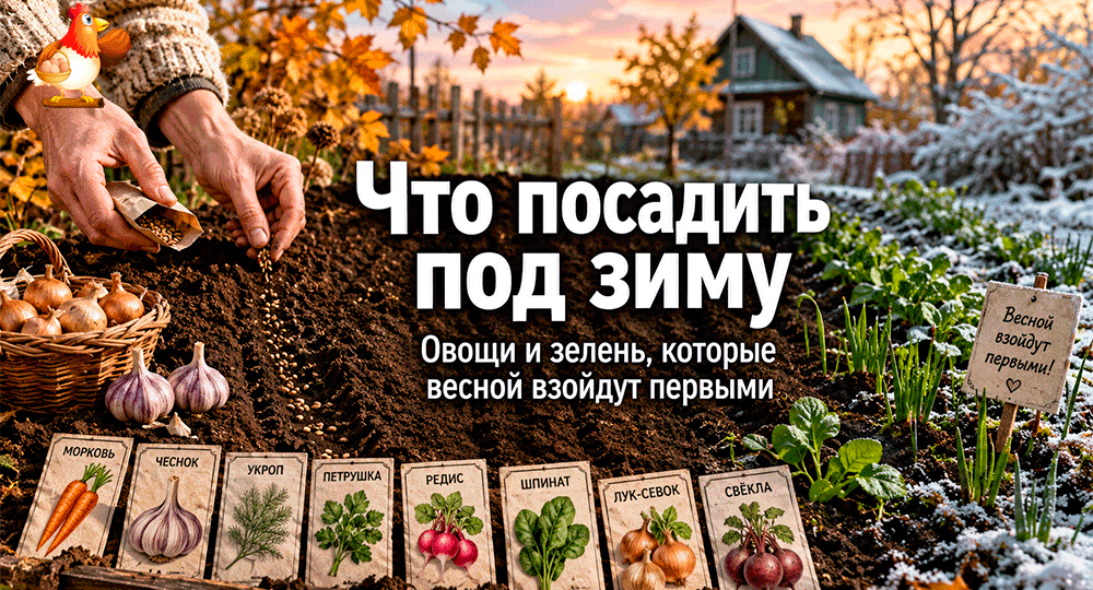 Что посадить под зиму на даче – овощи и зелень 😂🌱