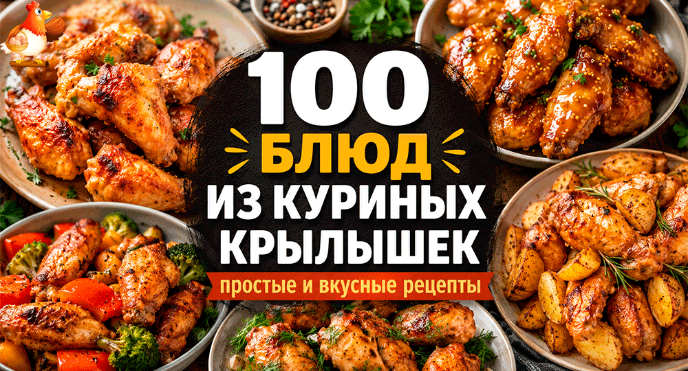 100 блюд из куриных крылышек – простые и вкусные рецепты на каждый день и праздник