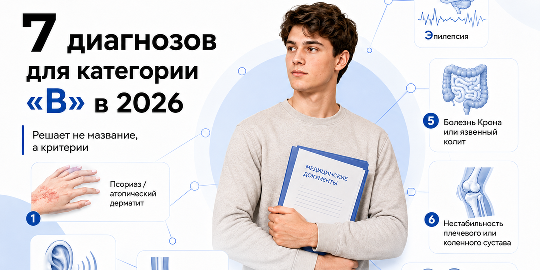 7 диагнозов, с которыми еще можно получить категорию «В» в 2026 году: что должно быть в документах