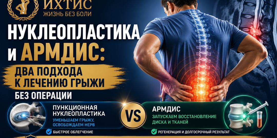 Пункционная нуклеопластика и АРМДИС: два подхода к лечению грыжи позвоночника без операции