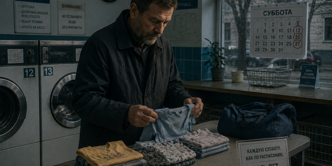 Пять лет мужчина каждую субботу стирал в прачечной одну и ту же детскую одежду, хотя ребёнка с собой никогда не приводил