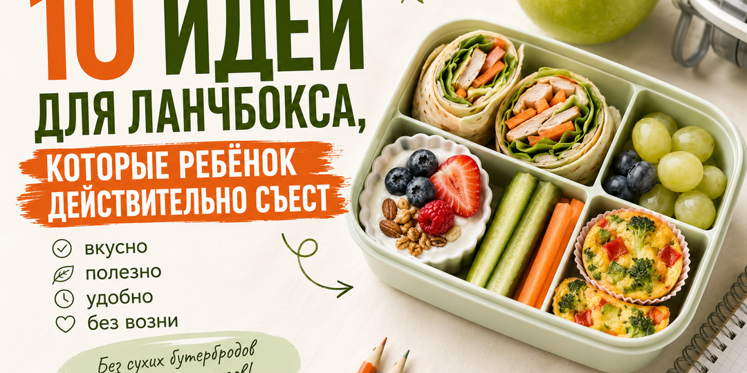 Что положить ребёнку в школу, чтобы он это действительно съел: 10 идей для ланчбокса