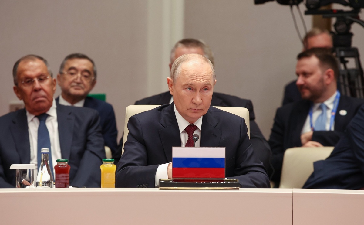 Путин заявил, что новый финансовый институт необходимо защитить от внешнего давления.  Фото: Фото: пресс-служба Администрации президента РФ / kremlin.ru