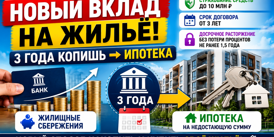 Жилищные сбережения вместо обычного вклада: новый путь к ипотеке