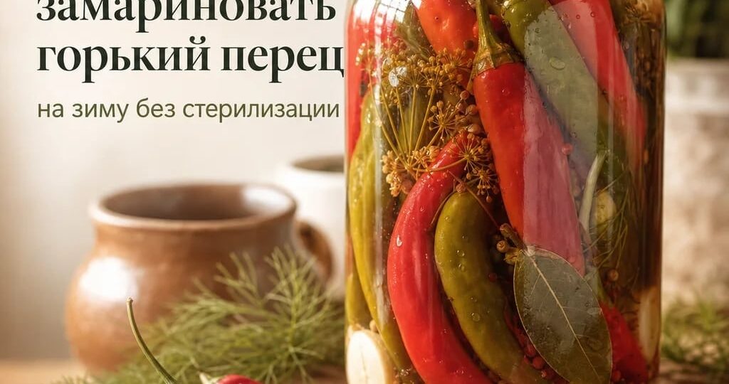 Как замариновать горький перец на зиму без стерилизации