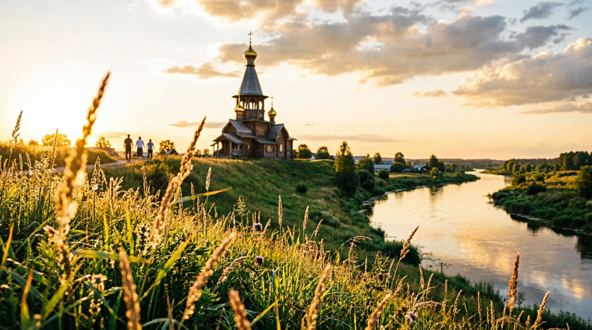 Село Великорецкое и река Великая