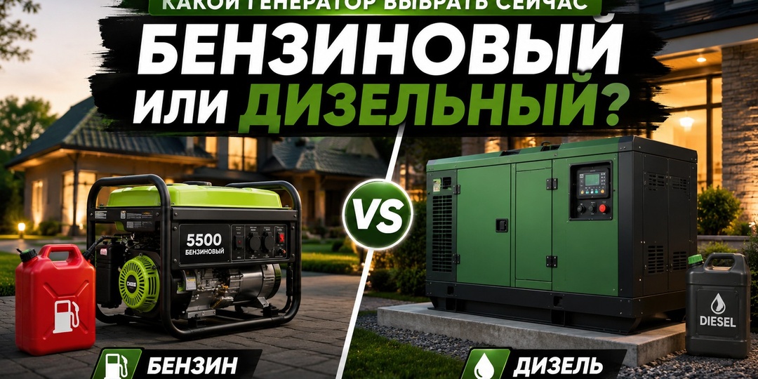 Какой генератор выбрать для частного дома: бензиновый или дизельный