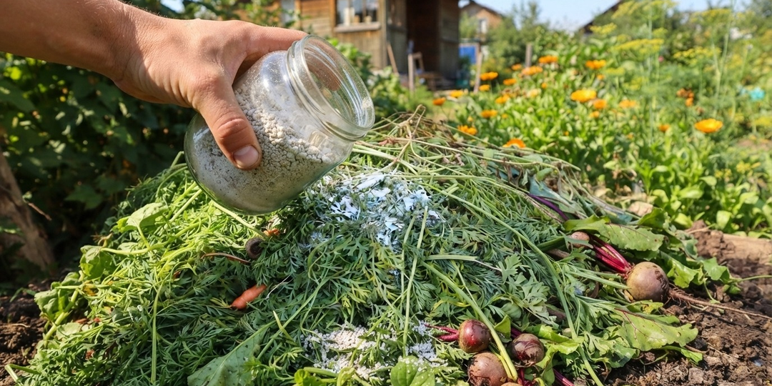 Я был удивлён, когда посыпал смесью компостную кучу осенью. Сразу начали перегнивать даже кости и толстые ветки