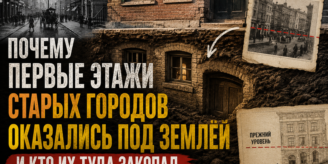 Почему первые этажи старых городов оказались под землёй - и кто их туда закопал