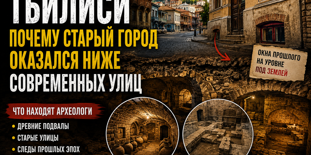 Почему в старом Тбилиси дома уходят под землю: что находят ниже современных улиц