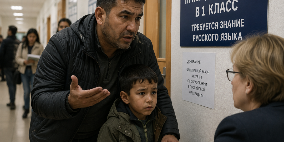 «Мы содержим вашу Россию»: отец не прошел языковой тест для школы в Москве и объявил себя главным кормильцем страны