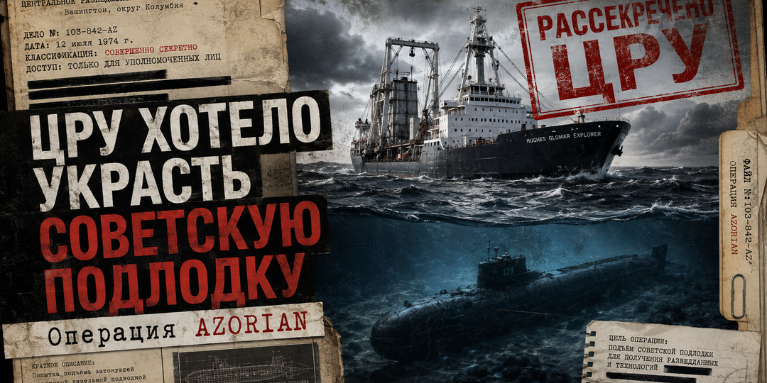 ЦРУ хотело украсть советскую подлодку со дна океана: операция AZORIAN, которую скрывали даже от СССР