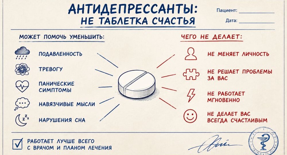 Антидепрессанты. Насколько эффективны и когда принимать.