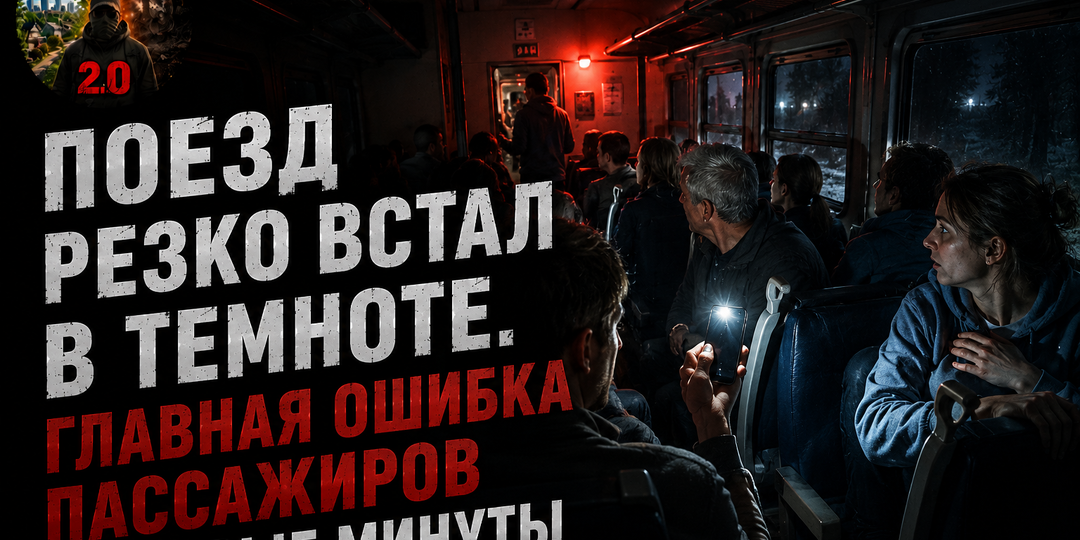 Поезд резко встал в темноте. Главная ошибка пассажиров в первые минуты