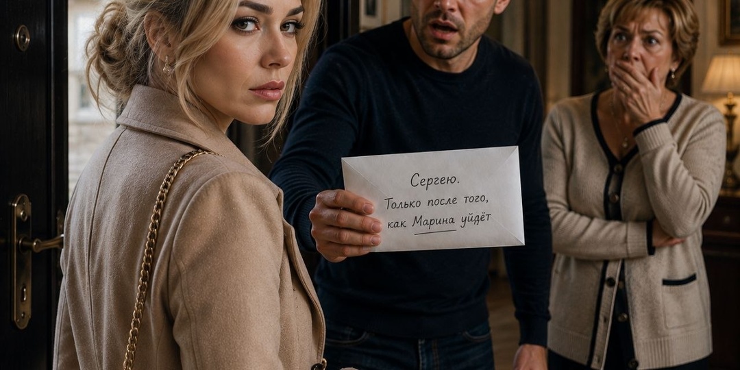Я выбрал маму. Завтра ты уйдёшь из этого дома», — сказал Сергей. Жена молча собрала чемодан и оставила ему конверт