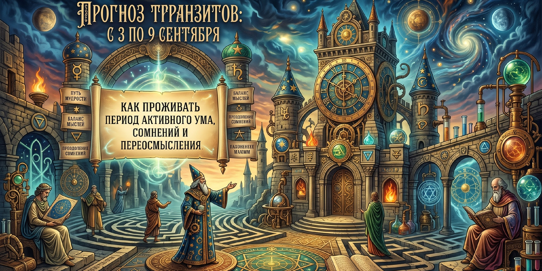 Прогноз транзитов: с 3 по 9 сентября. Как проживать период активного ума, сомнений и переосмысления.