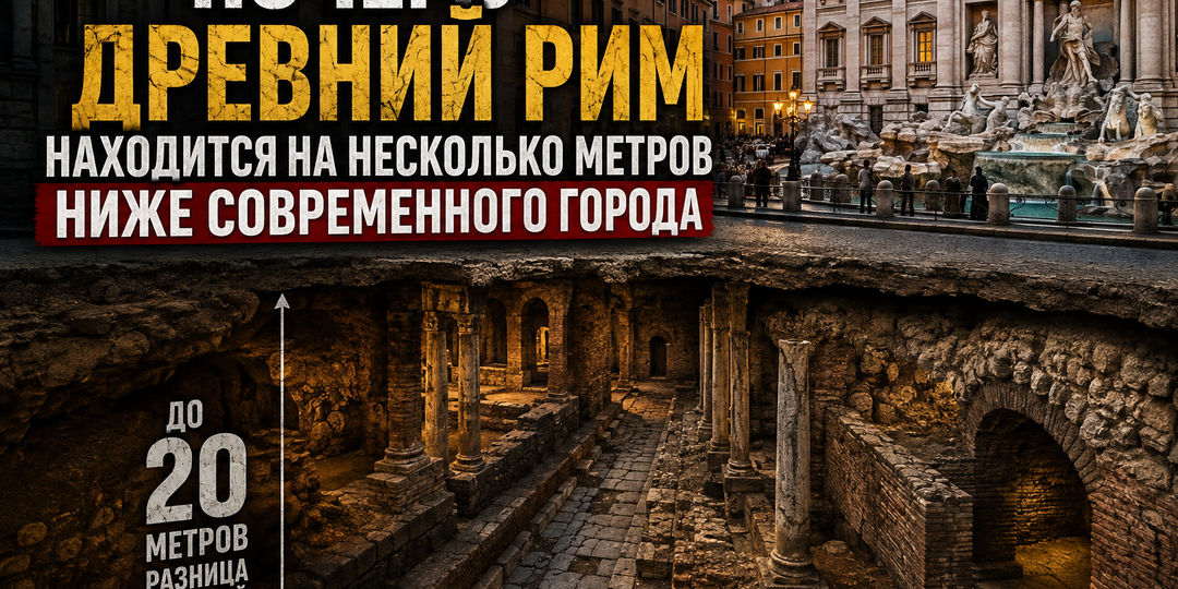 Почему древний Рим находится на несколько метров ниже современного города