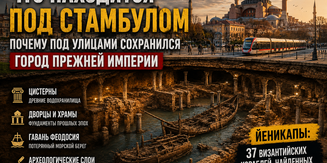 Что находится под Стамбулом: почему под улицами сохранился город прежней империи