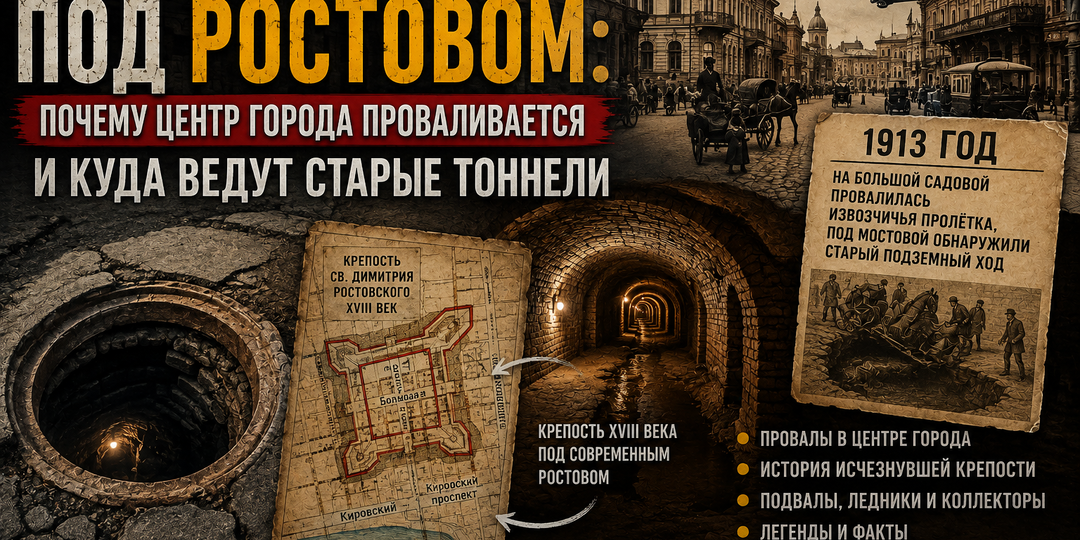 Что находится под Ростовом: почему в центре города находили старые подземные ходы