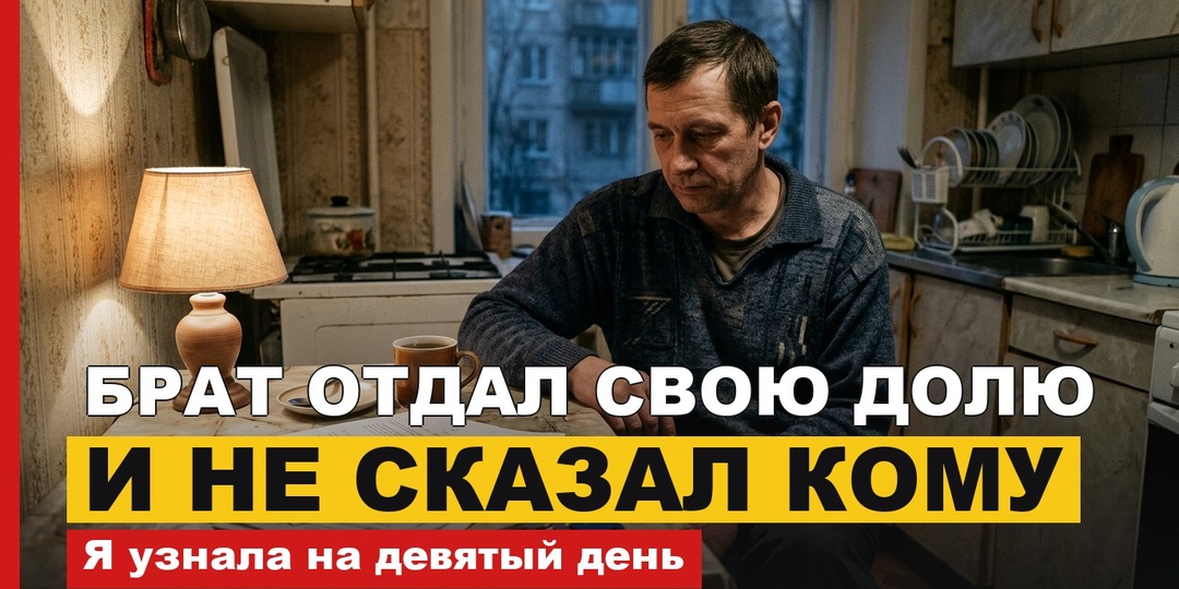 Брат Костя отдал свою долю в родительской квартире и не сказал кому. Я узнала на девятый день