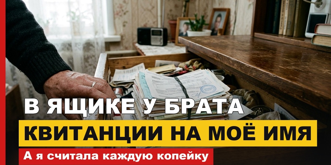 В ящике у брата Гены лежали квитанции на моё имя за годы, когда я считала каждую копейку
