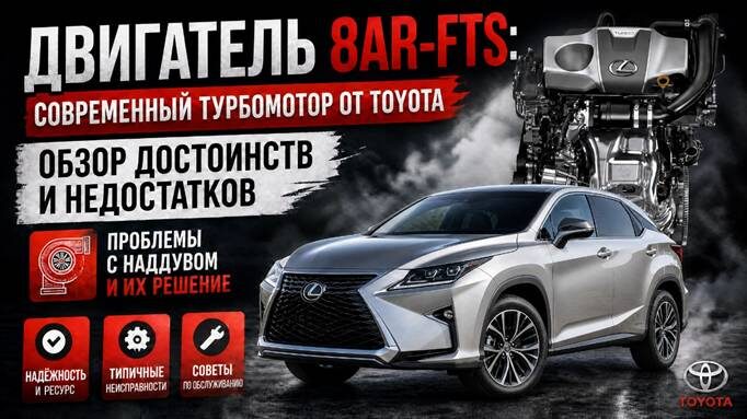 Двигатель 8AR-FTS: современный турбомотор от Toyota — обзор достоинств и недостатков. Проблемы с наддувом и их решение.