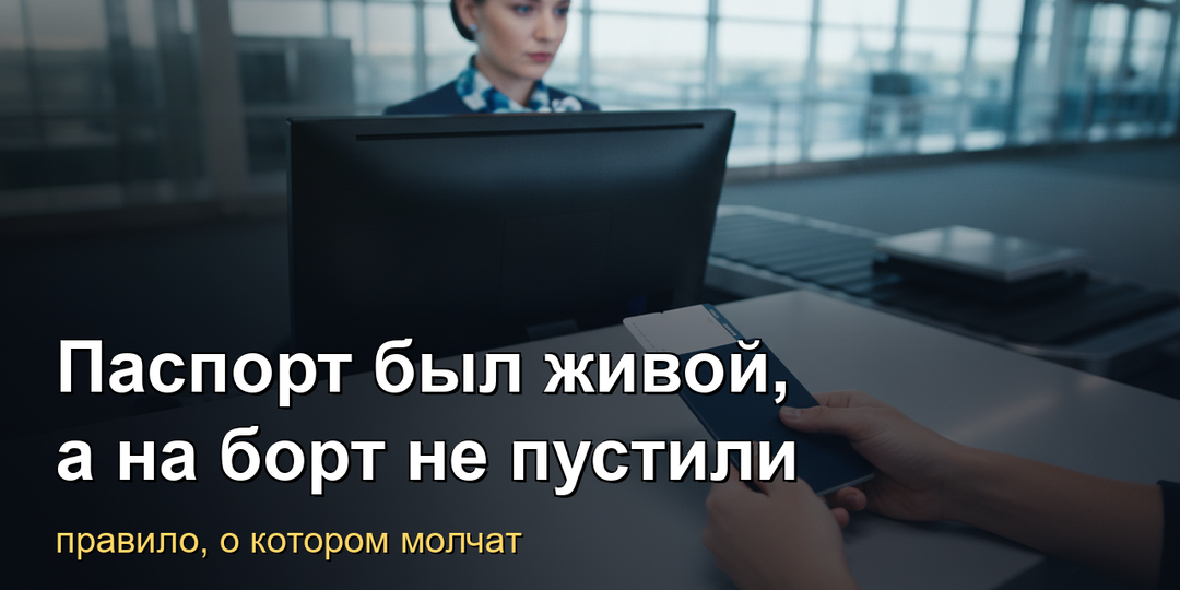 Паспорт действовал ещё четыре месяца, но на рейс меня не пустили