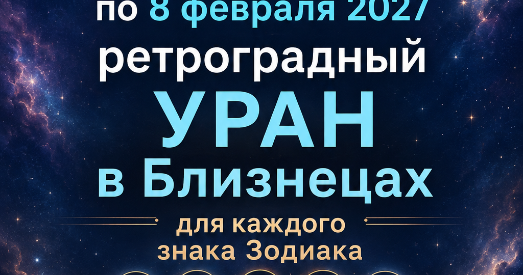 С 10 сентября 2026 по 8 февраля 2027 — ретроградный Уран для каждого знака Зодиака