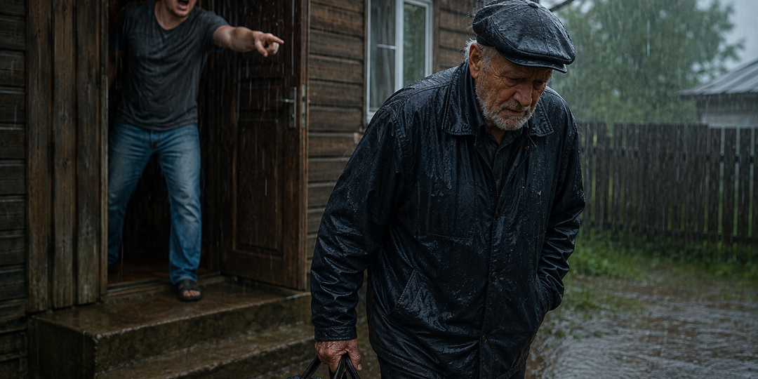 «Пьяный сын выгнал 72-летнего отца в дождь — а утром узнал страшную правду»