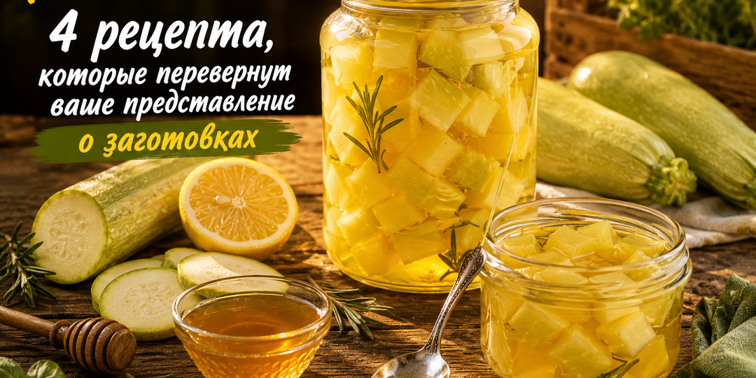 «Вы не узнаете кабачок!»: 4 необычных рецепта на зиму — ананасы, грибы, джем и не только